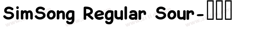 SimSong Regular Sour字体转换